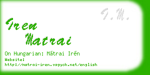 iren matrai business card